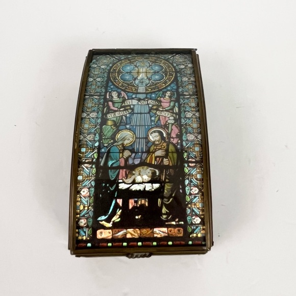 Handcrafted Via Vermont Trinket Jewelry Box Handcrafted Mexico Nativity Scene - Picture 2 of 13